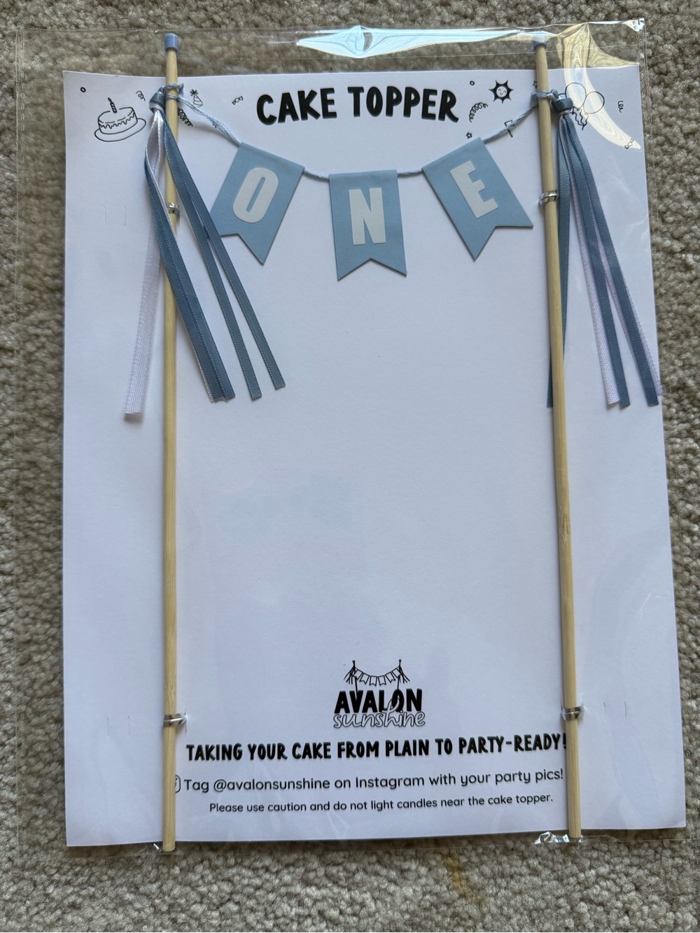 ONE Cake Topper Banner